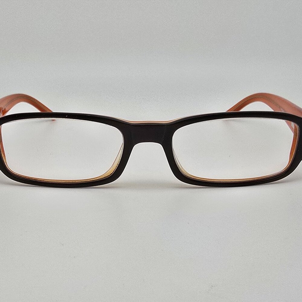 Versus Mod. 8032 677 Brown on Crystal Orange Eyeglasses Frame w/ Case 49-17-140 - Picture 2 of 15